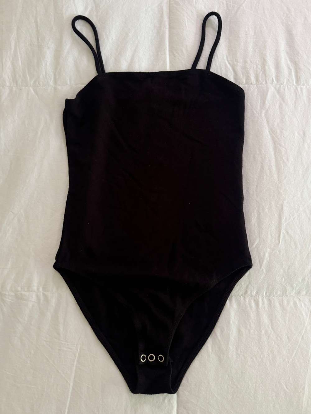 Topshop Black Bodysuit with Spaghetti Straps - Petite 4